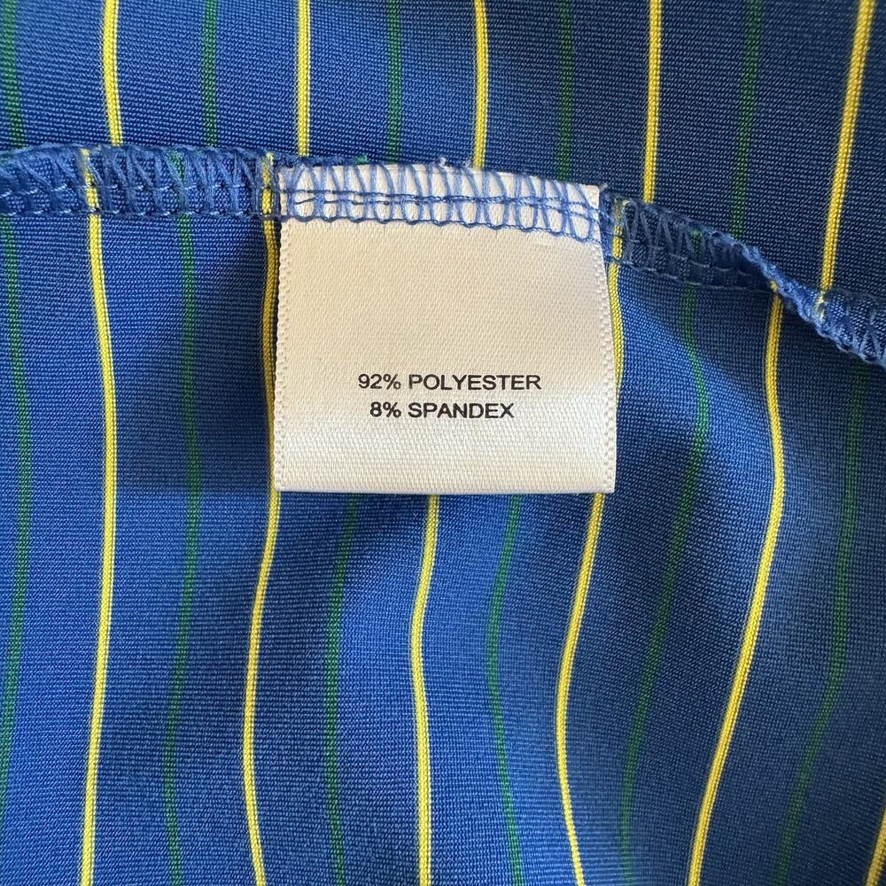 Peter Millar Men's Summer Comfort Golf Polo Shirt Large Blue Stripe Performance - Picture 7 of 8
